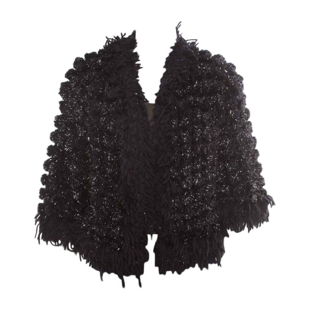 VINTAGE CHANEL CROPPED CROCHET KNIT JACKET